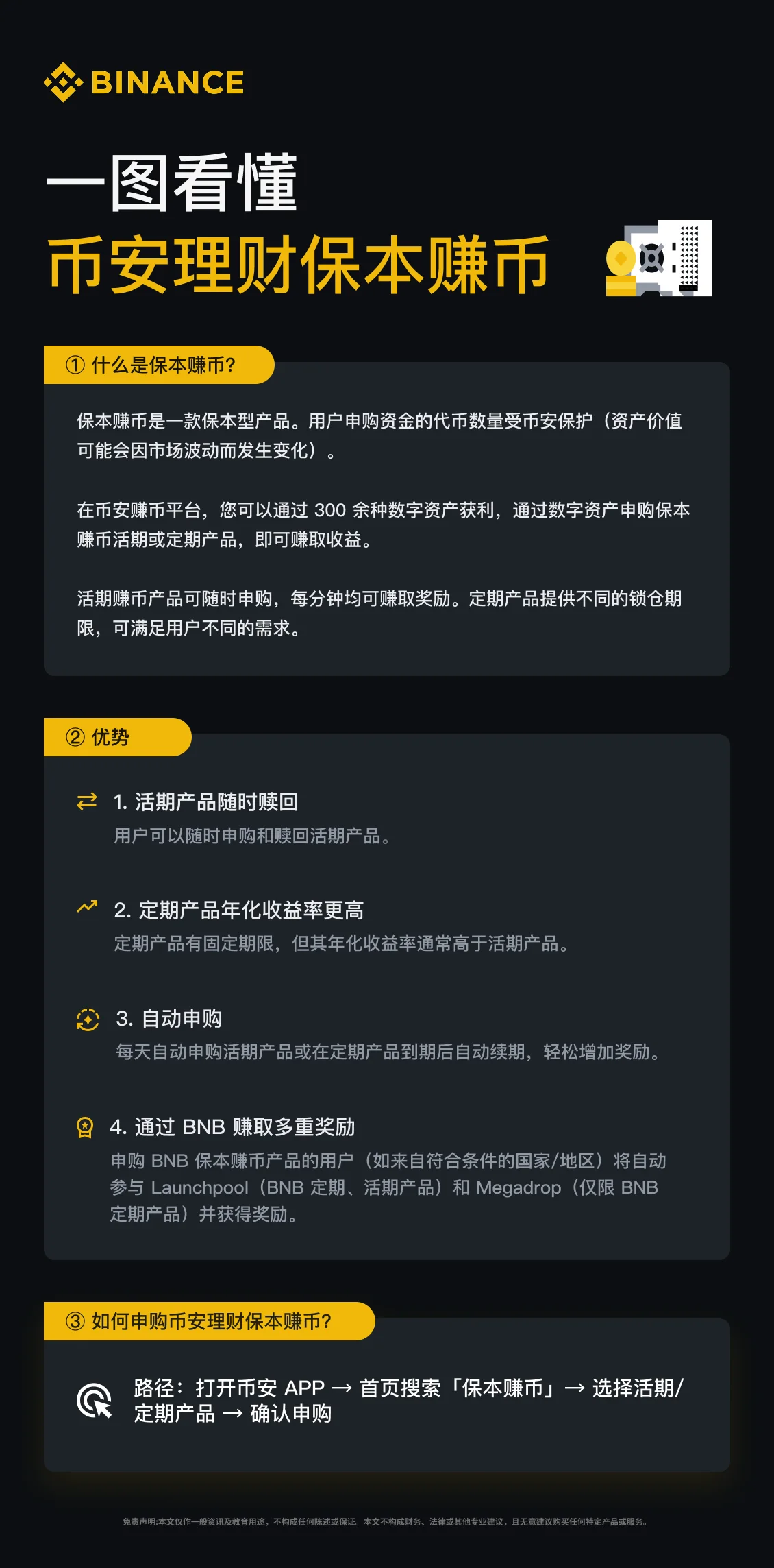 币安理财保本赚币：教学图解