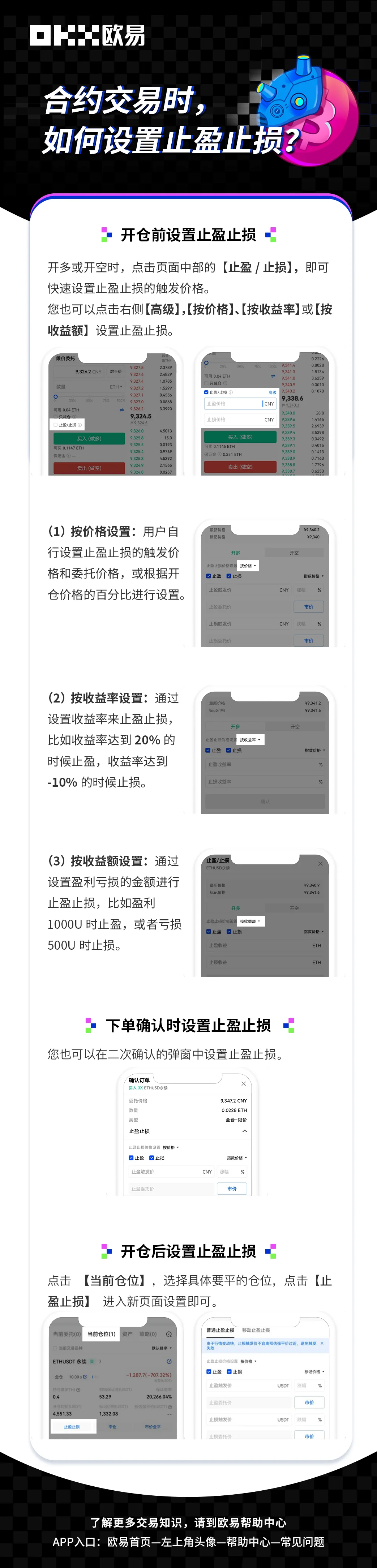 合约交易时，如何设置止盈止损：操作步骤图