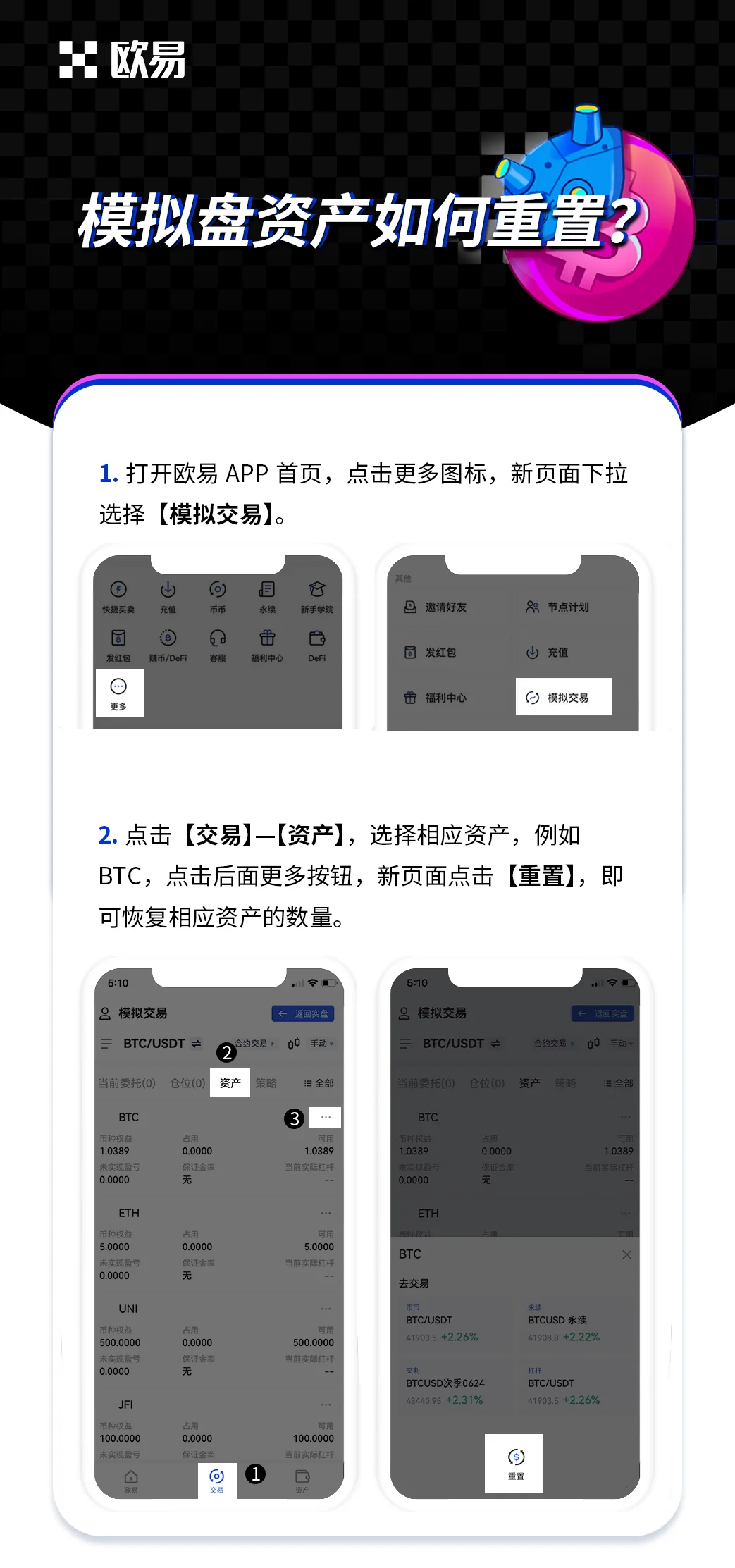模拟盘资产如何重置：操作步骤图