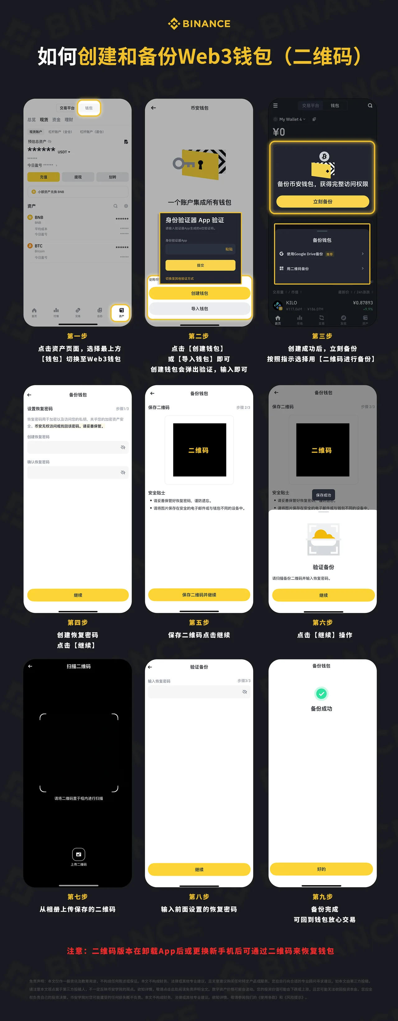 如何创建和备份Web3钱包（二维码备份）：操作步骤图